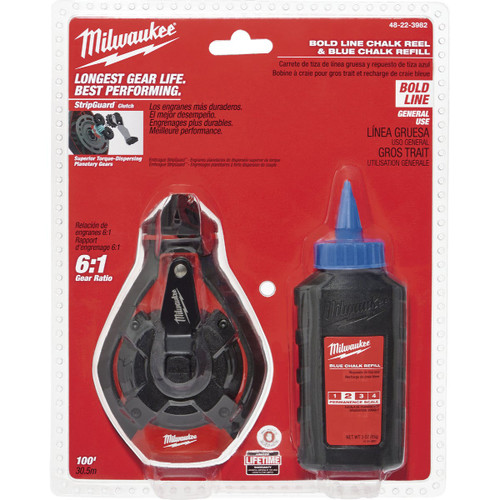 BOLD CHALK 100 IN BOLD BLUE LINE KIT  48-22-3982  MILWAUKEE