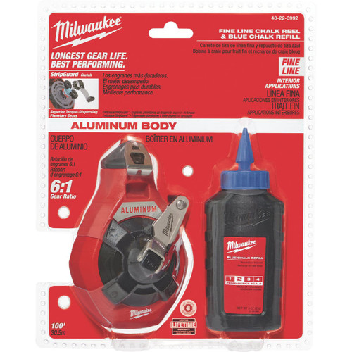 100 IN PRECISION LINE CHALK KIT BLUE  48-22-3992  MILWAUKEE