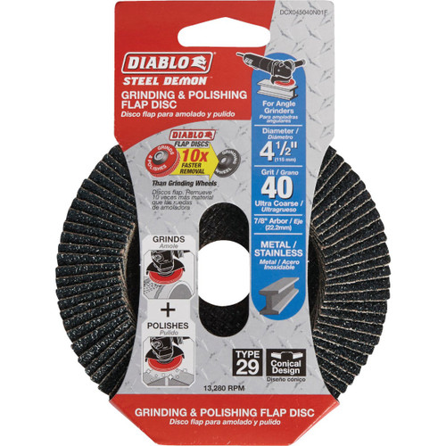 4-1/2IN 40G FLAP DISC  302957  DCX045040N01F
