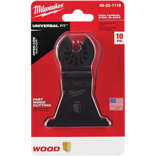 MILWAUKEE OPEN-LOK 1-3/8 10PK HCS WOOD BLADE   49-25-1119