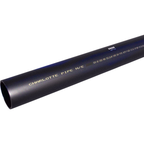 CHARLOTTE 4"X20' BLACK ABS DWV PIPE