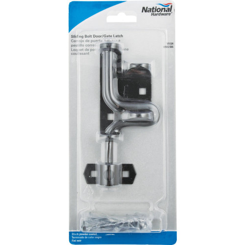 SLIDE BOLT LATCH SAT BLK V1134