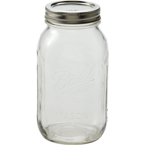 BALL 1 QT. REGULAR MOUTH MASON CANNING JAR 12-COUNT
