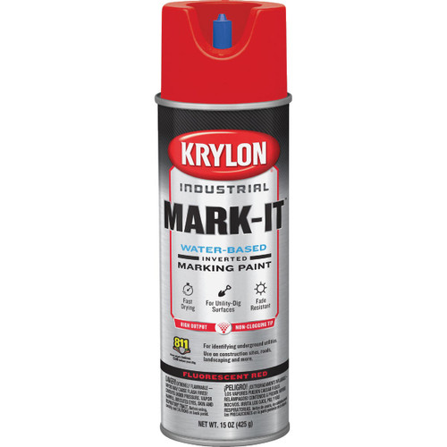 KRYLON INDUSTRIAL APWA BRILLIANT RED MARKING PAINT