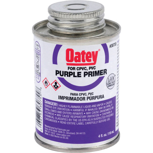 4oz PURPLE PIPE & FITTING PRIMER FOR PVC/CPVC
