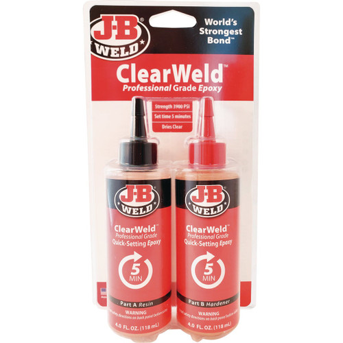J-B WELD 4OZ CLEARWELD PRO EPOXY