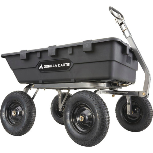 GORILLA CARTS 12 CU/FT 1600LB POLY YARD DUMP CART
