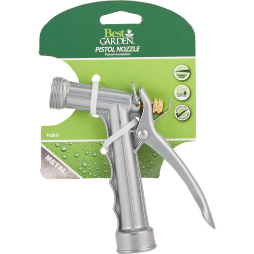 BEST GARDEN ZINC PISTOL NOZZLE METALLIC