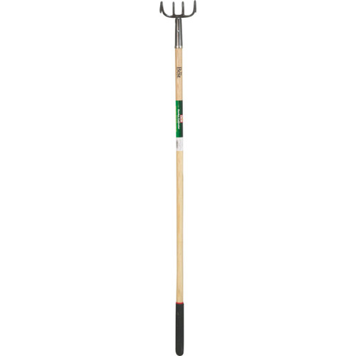 DIB 53" WOOD HANDLE GARDEN CULTIVATOR 4-TINE