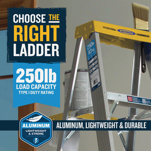 T-1 6FT ALUM STEPLADDER 250LB 366