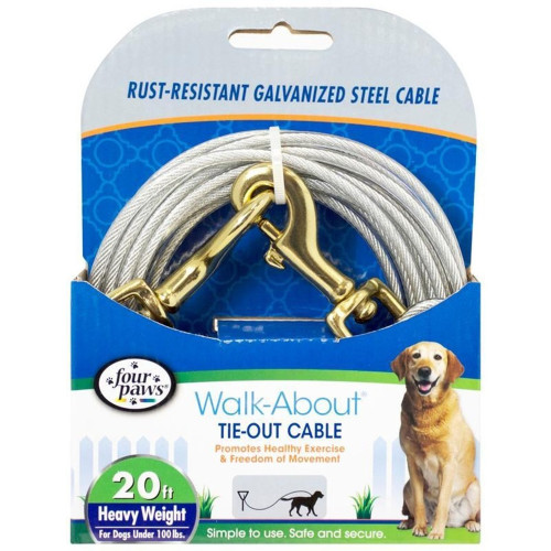 TIE OUT CABLE HEAVY SILVER (20FT)