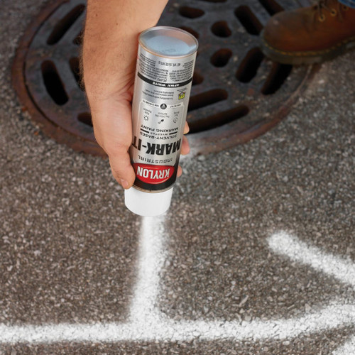 KRYLON APWA WHITE MARKING SPRAY PAINT 15oz 7300