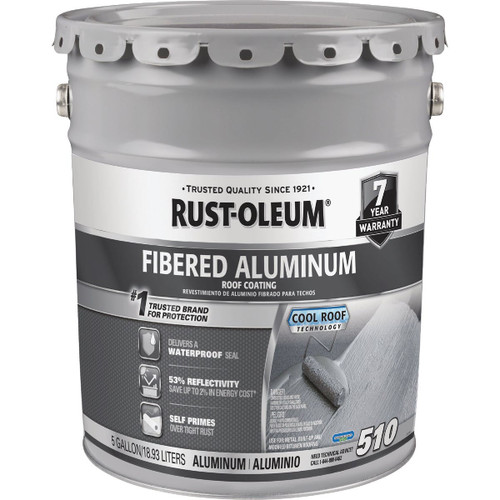 RUSTO 510 5 GAL 7-YEAR FIBERED ALUMINUM ROOF COATING