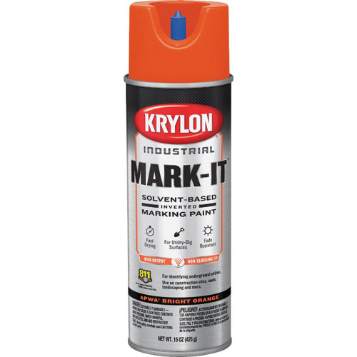 KRYLON INDUSTRIAL APWA BRIGHT ORANGE MARKING PAINT