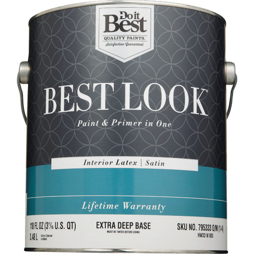 BEST LOOK 1-GAL INTERIOR SATIN PAINT EXTRA DEEP BASE
