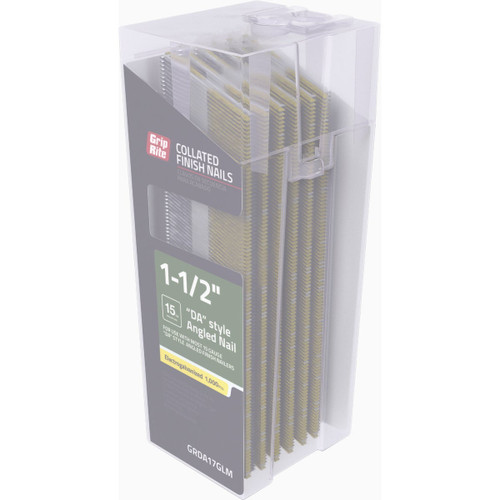 15GA 1-1/2IN 34° GALV FINISH NAIL 1000-CT