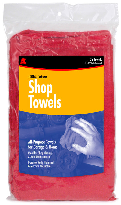 BUFFALO RED SHOP TOWEL BAG 25 PK  62013C