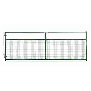 WIRE FILLED GATE GREEN 12 FT 2X4 TARTER SQUARE CORNER