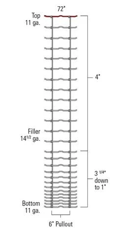 72 X 165 RH DEER & RABBIT FENCE (ROLL) 14.5 GA