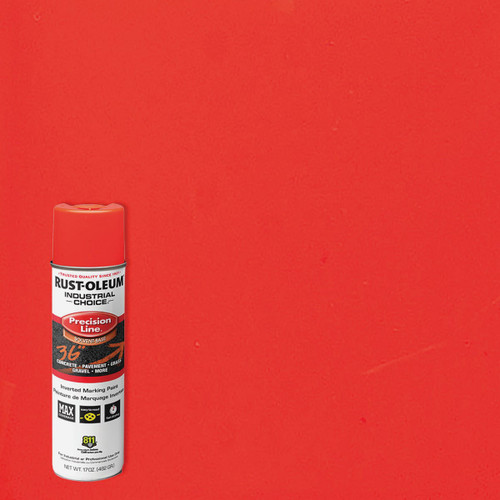 RUSTOLEUM FLUR. RED ORANGE 17OZ INVERTED MARKING PAINT