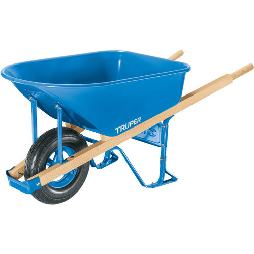 TRUPER 6 C/F STEEL HEAVY DUTY WHEELBARROW WITH FLAT FREE TIRE