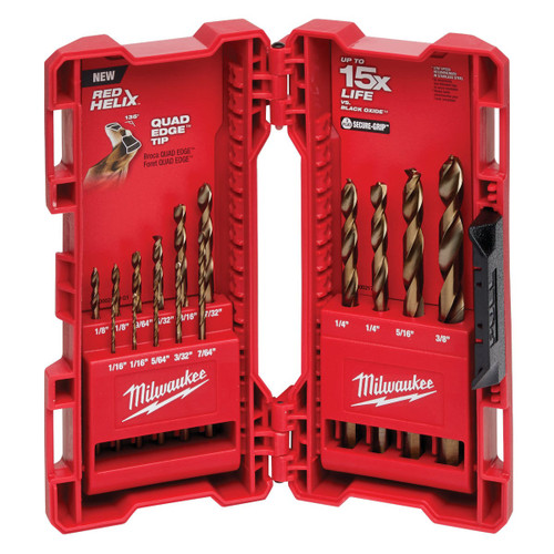 MILWAUKEE RED HELIX COBALT SET (15PC)