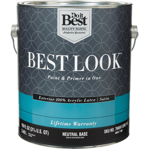 BEST LOOK 1-GAL EXTERIOR SATIN PAINT NEUTRAL BASE