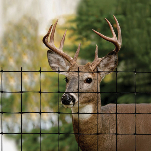 TENAX 7.5'X100' BLACK POLY DEER FENCE (1.77"X1.96" MESH SPACING)
