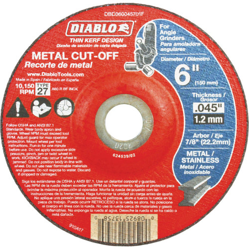 6" METAL CUTOFF  320031  DBDS60045101F