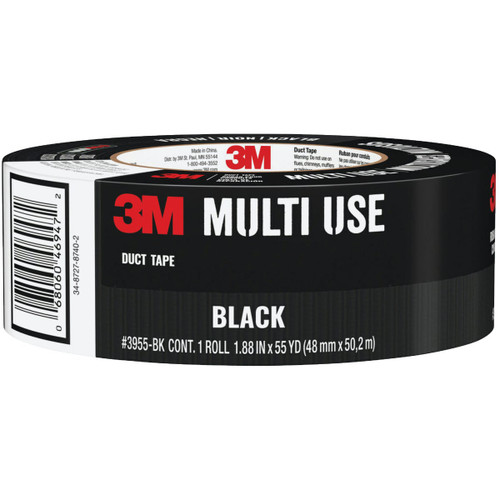 3M 2"X55YD BLACK DUCT TAPE