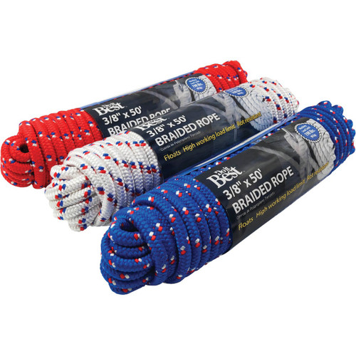 DIB 3/8"X50' ASSORTED COLORS BRAIDED POLY ROPE