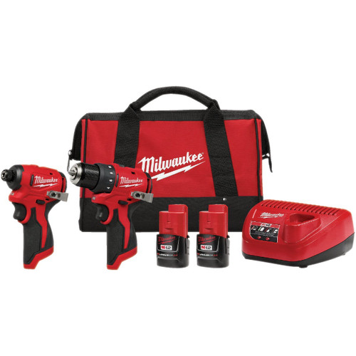 M12 SUBCOMPACT BRUSHLESS 2PC COMBO 2 BATYTERY KIT 3494-22 MILWAUKEE