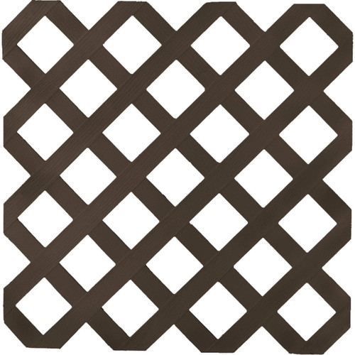 4'X8' 1/8" THICK VINYL LATTICE PANEL DARK BROWN