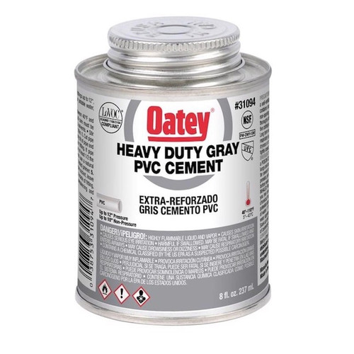 OATEY 8 OZ HEAVY DUTY GRAY PVC CEMENT