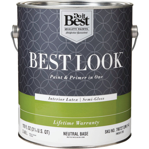 BEST LOOK 1-GAL INTERIOR SEMI-GLOSS PAINT NEUTRAL BASE