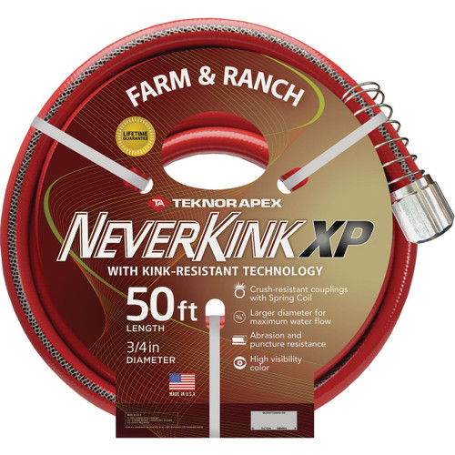 NEVERKINK 3/4"X50' RED FARM & RANCH HOSE