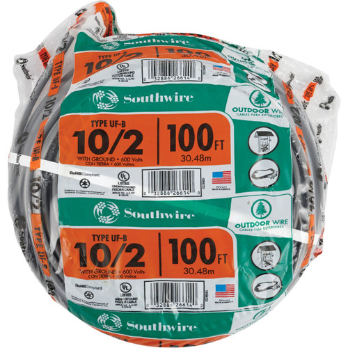 100' 10 AWG 2-CONDUCTOR UFW/G WIRE