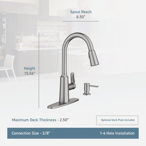 MOEN EDWYN 1H SRS KITCHEN FAUCET