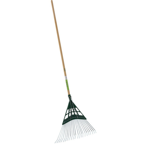 DIB 20" STEEL LEAF RAKE WITH 48" WOOD HANDLE