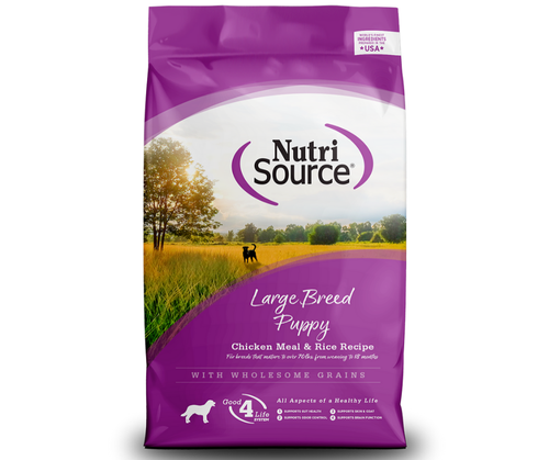 NUTRISOURCE LARGE BREED CHICKEN & RICE PUPPY DOG FOOD 26 LB