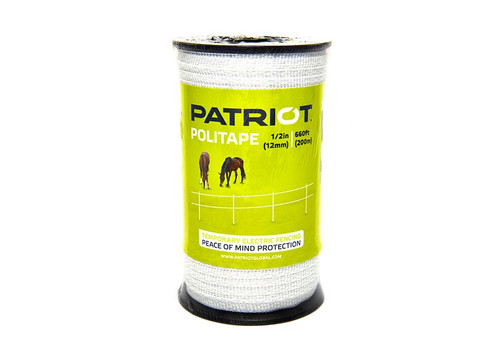 PATRIOT WHITE POLITAPE 1/2 X 660 FT ROLL