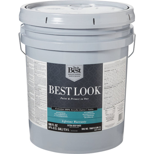 BEST LOOK 5-GAL EXTERIOR PAINT & PRIMER SATIN EXTRA DEEP
