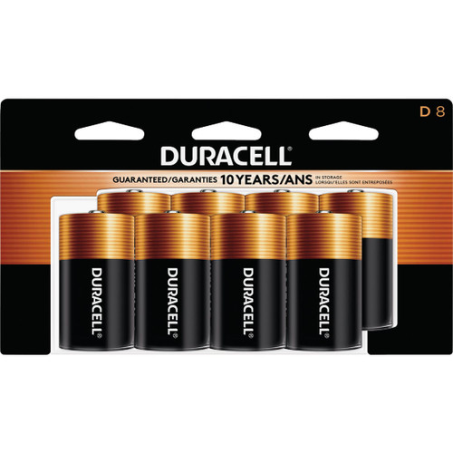 DURACELL 8PK D BATTERY