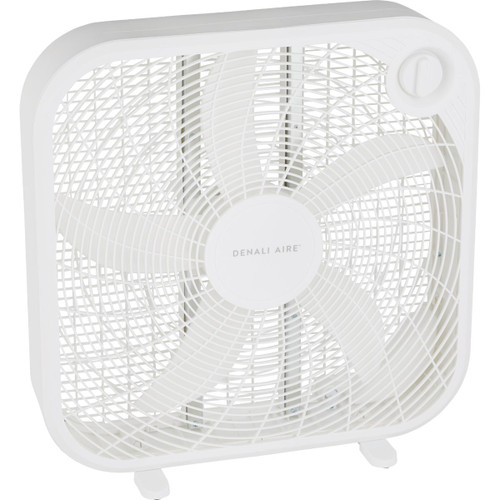 DENALI AIRE 20" 3-SPEED WHITE WEATHER RESISTANT BOX FAN