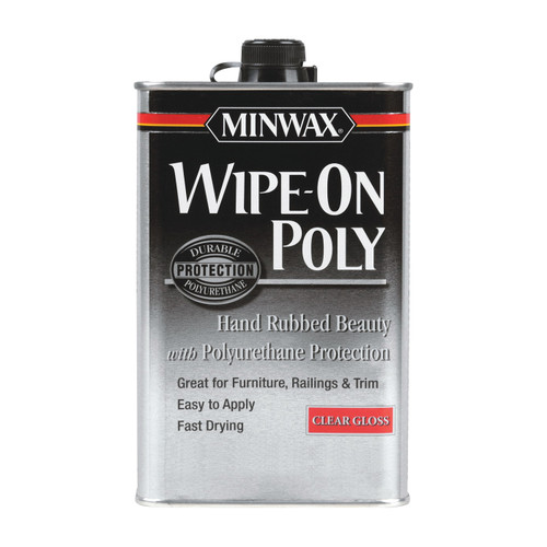MINWAX WIPE-ON POLY CLEAR GLOSS 1QT   60900