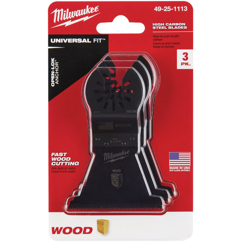 OPEN-LOK 2-1/2 HCS WOOD BLADE 3PK  MILWAUKEE