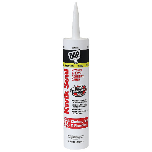 WHITE KWIK SEAL ADH CAULK KIT/BATH (10.1oz) DAP 18002