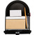 GILBRALTAR T2 LARGE BLACK STEEL POST MOUNT MAILBOX