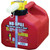 NO-SPILL 1.25 GAL PLASTIC GASOLINE FUEL CAN RED