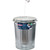 BEHRENS 31 GAL SILVER GALV METAL TRASH CAN WITH LID